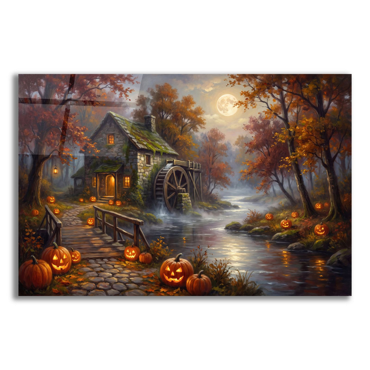 Halloween Old Mill by Veve acrylic glass wall art