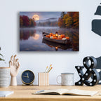 Halloween Pumpkin Boat by Veve - 16x12 acrylic wall art in a room