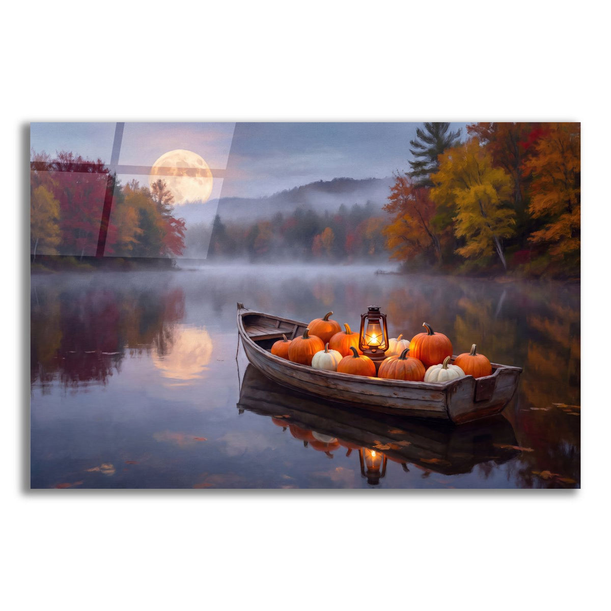 Halloween Pumpkin Boat by Veve acrylic glass wall art