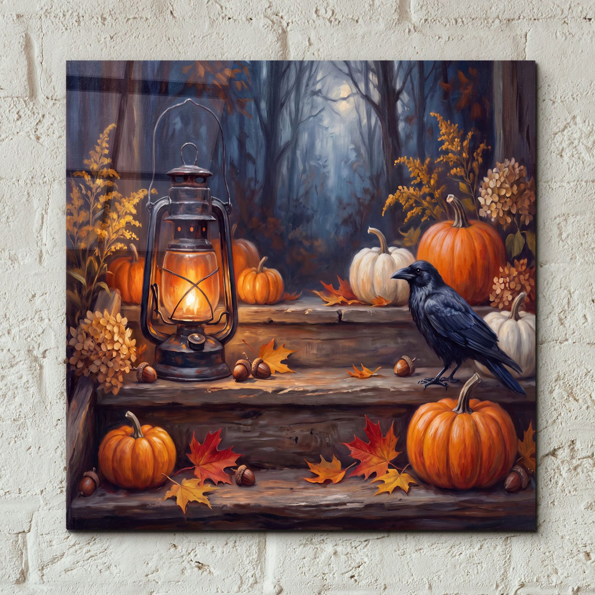 Halloween Vintage Lantern by Veve - 12x12 acrylic wall art in a room