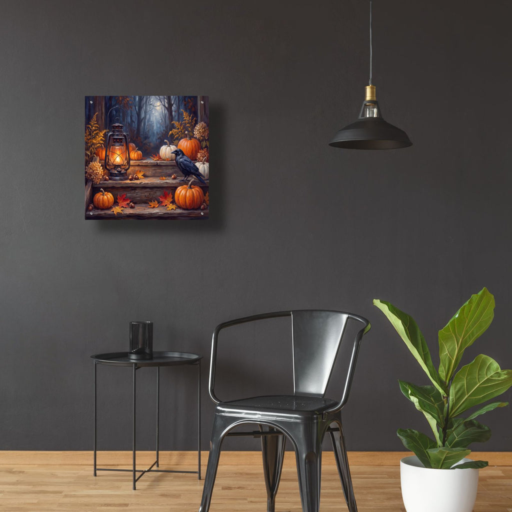 Halloween Vintage Lantern by Veve - 24x24 acrylic wall art in a room