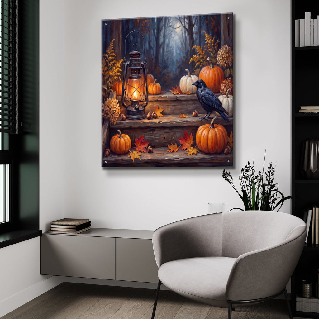 Halloween Vintage Lantern by Veve - 36x36 acrylic wall art in a room