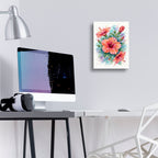 Hibiscus Coral Bloom by Veve - 12x16 acrylic wall art in a room