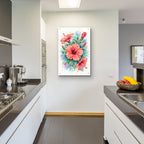 Hibiscus Coral Bloom by Veve - 24x36 acrylic wall art in a room