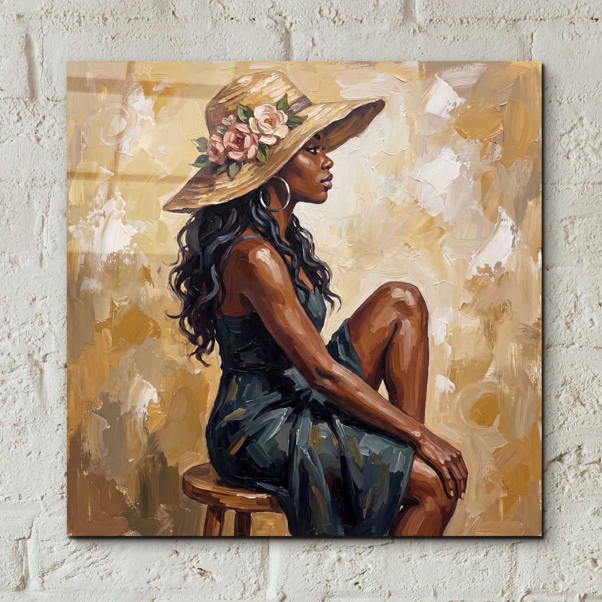 I Am Enough - Afro Soul by Veve - 12x12 acrylic wall art in a room