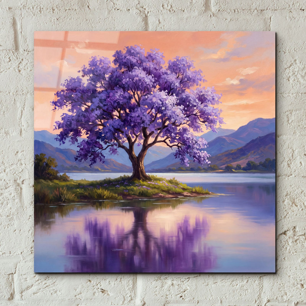 Jacaranda Dreams by Veve - 12x12 acrylic wall art in a room