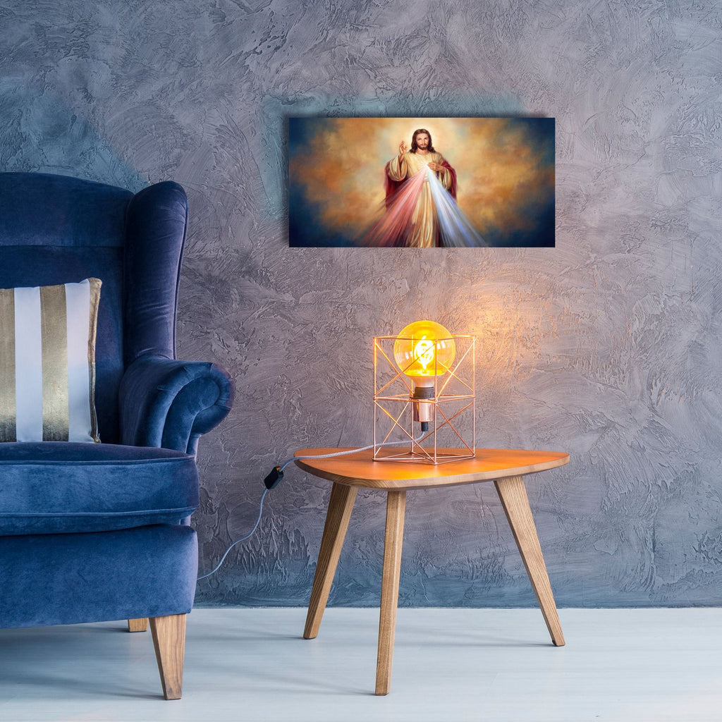 Jesus Divine Mercy by Veve - 24x12 acrylic wall art in a room