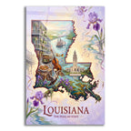 Louisiana The Pelican State II by Veve acrylic glass wall art