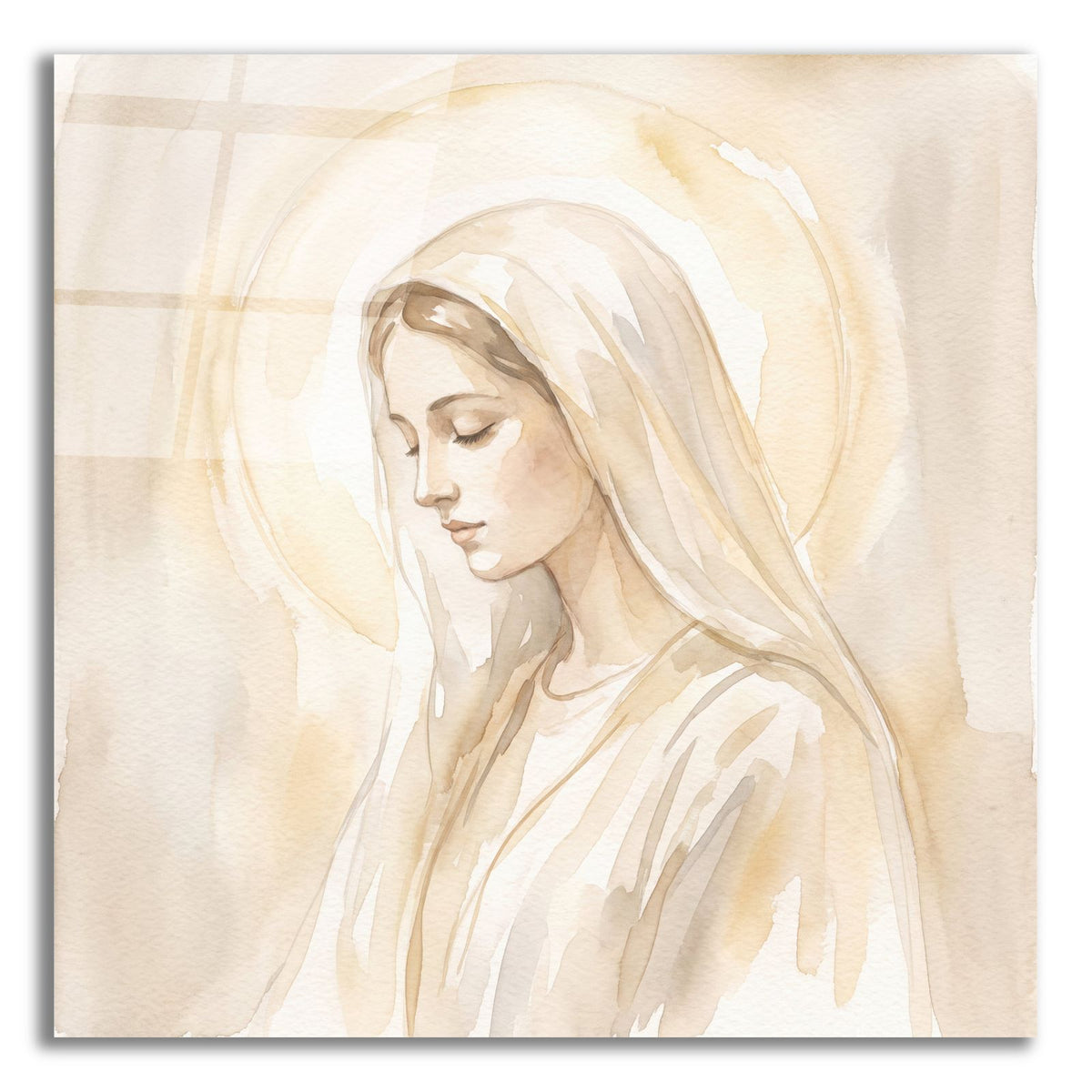 Mary Portrait by Veve acrylic glass wall art