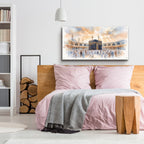 Mecca Kaaba Watercolors by Veve - 48x24 acrylic wall art in a room