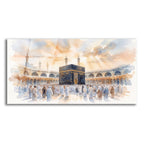 Mecca Kaaba Watercolors by Veve acrylic glass wall art