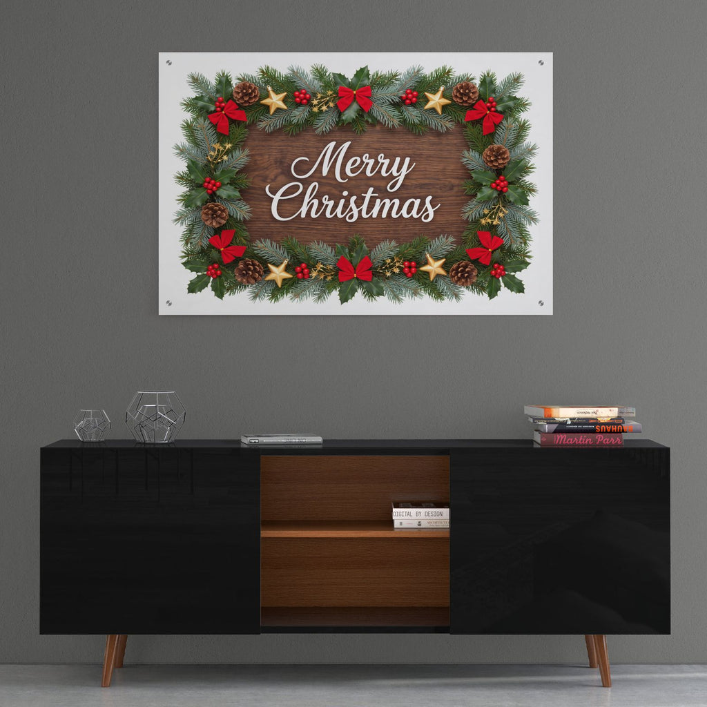 Merry Christmas III by Veve - 36x24 acrylic wall art in a room