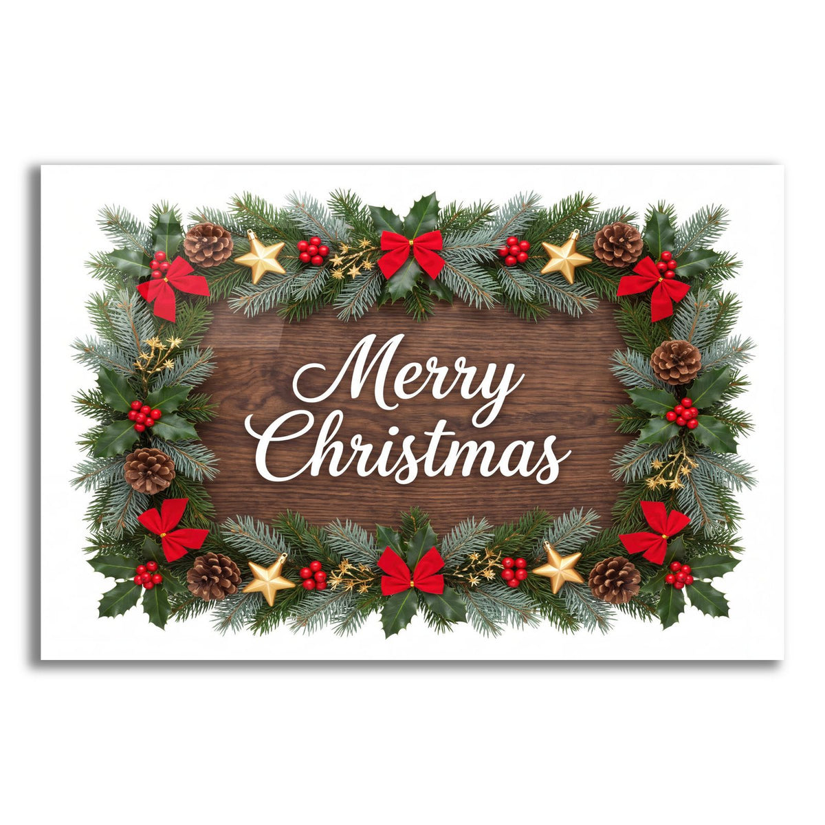 Merry Christmas III by Veve acrylic glass wall art