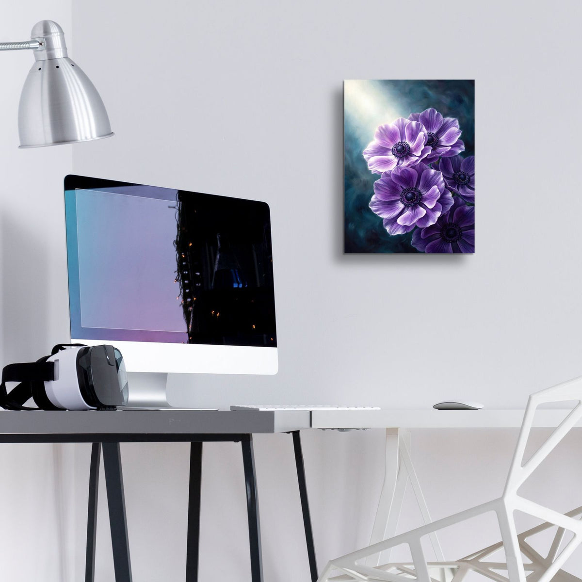 Midnight Anemone by Veve - 12x16 acrylic wall art in a room