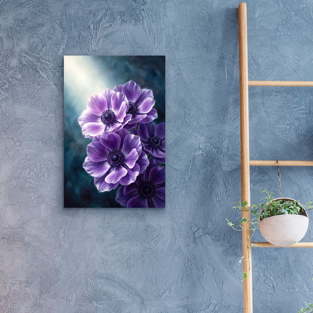 Midnight Anemone by Veve - 16x24 acrylic wall art in a room