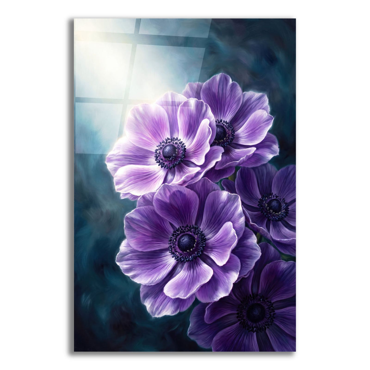 Midnight Anemone by Veve acrylic glass wall art