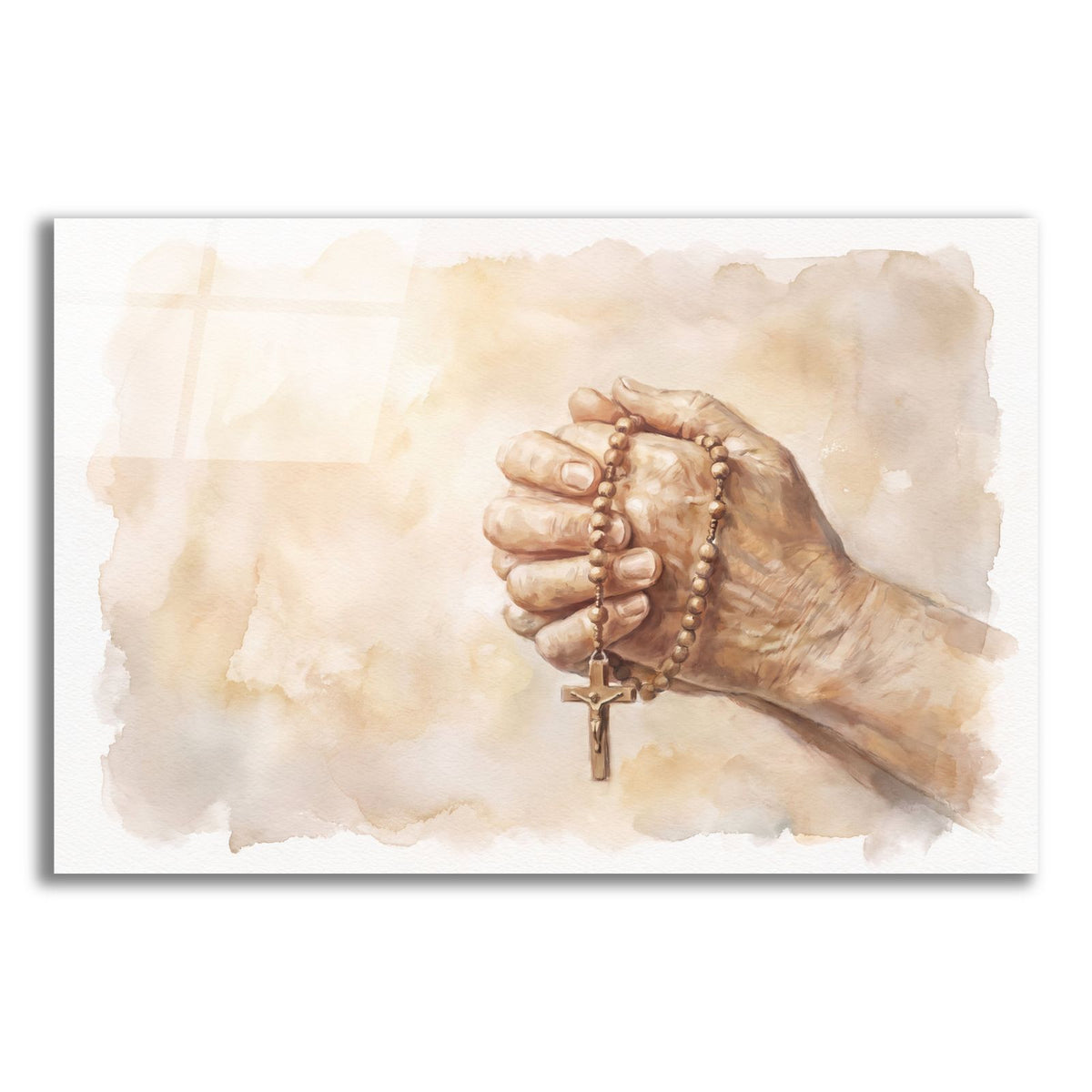 Prayer Hands by Veve acrylic glass wall art