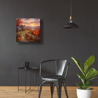 Rustic Homestead Above Valley by Veve - 24x24 acrylic wall art in a room