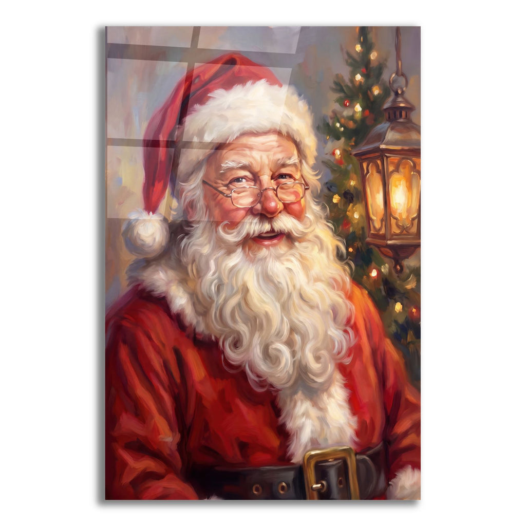 Santa's Lantern Glow by Veve acrylic glass wall art