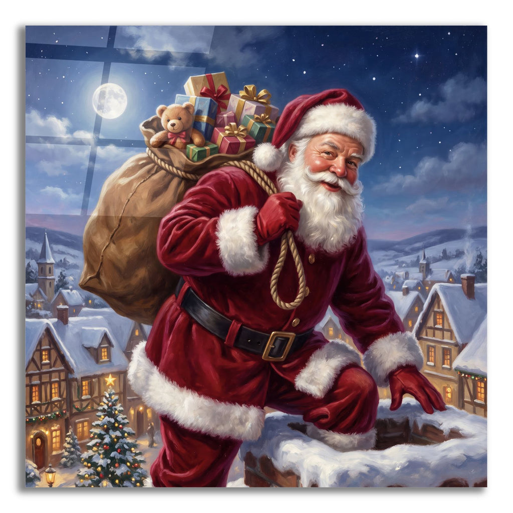 Santa's Midnight Delivery by Veve acrylic glass wall art