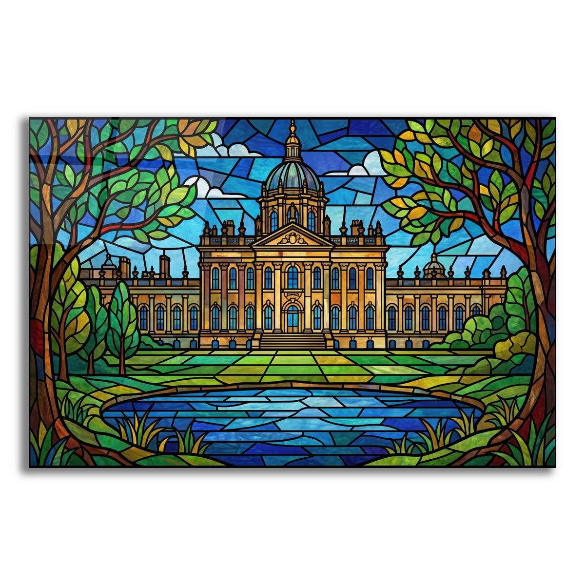 Stained Glass Style Castle Howard II by Veve acrylic glass wall art