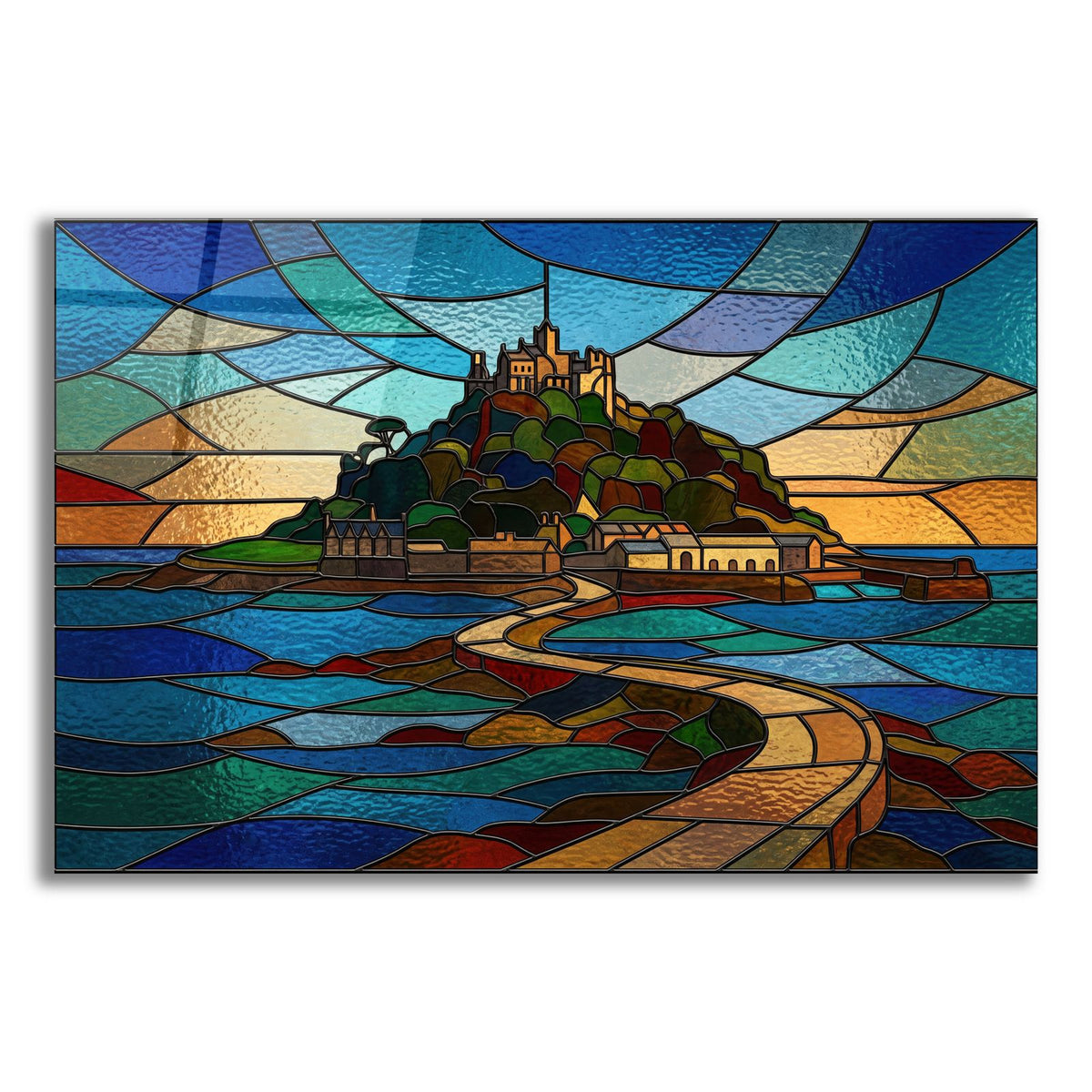 Stained Glass Style St Michaels Mount Castle I by Veve acrylic glass wall art