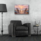 Sunset Beside Ocean by Veve - 24x16 acrylic wall art in a room