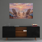 Sunset Beside Ocean by Veve - 36x24 acrylic wall art in a room