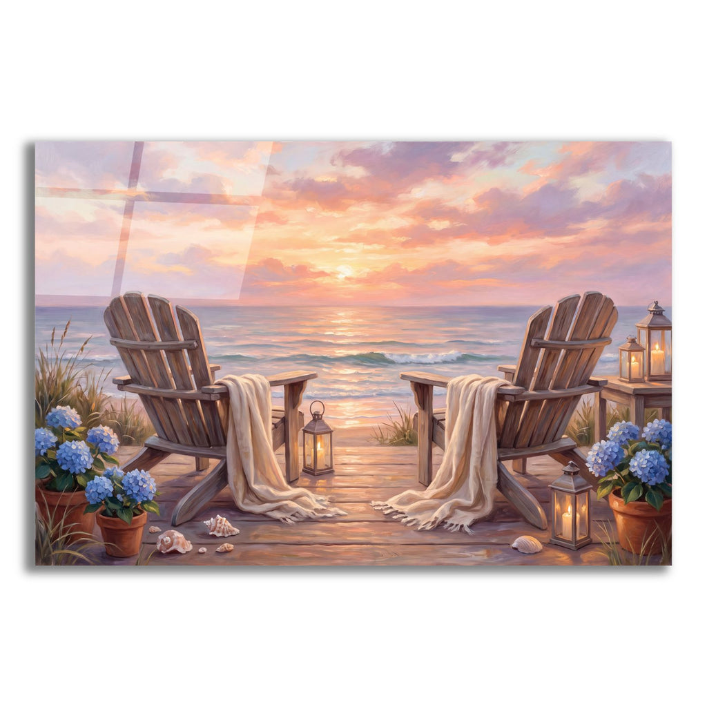 Sunset Beside Ocean by Veve acrylic glass wall art