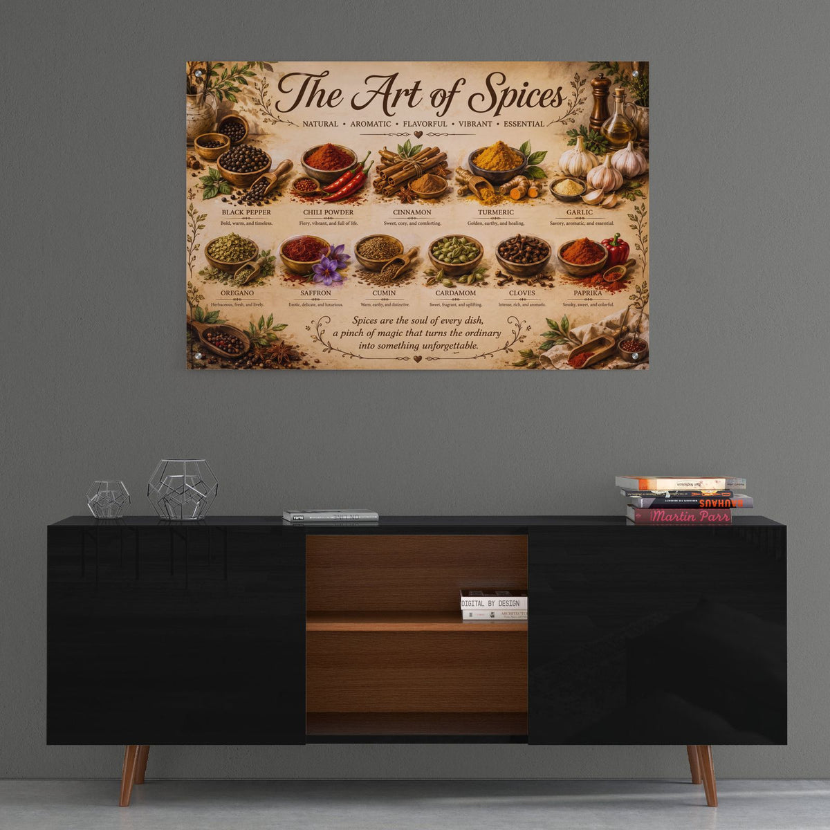 The Art of Spices by Veve - 36x24 acrylic wall art in a room