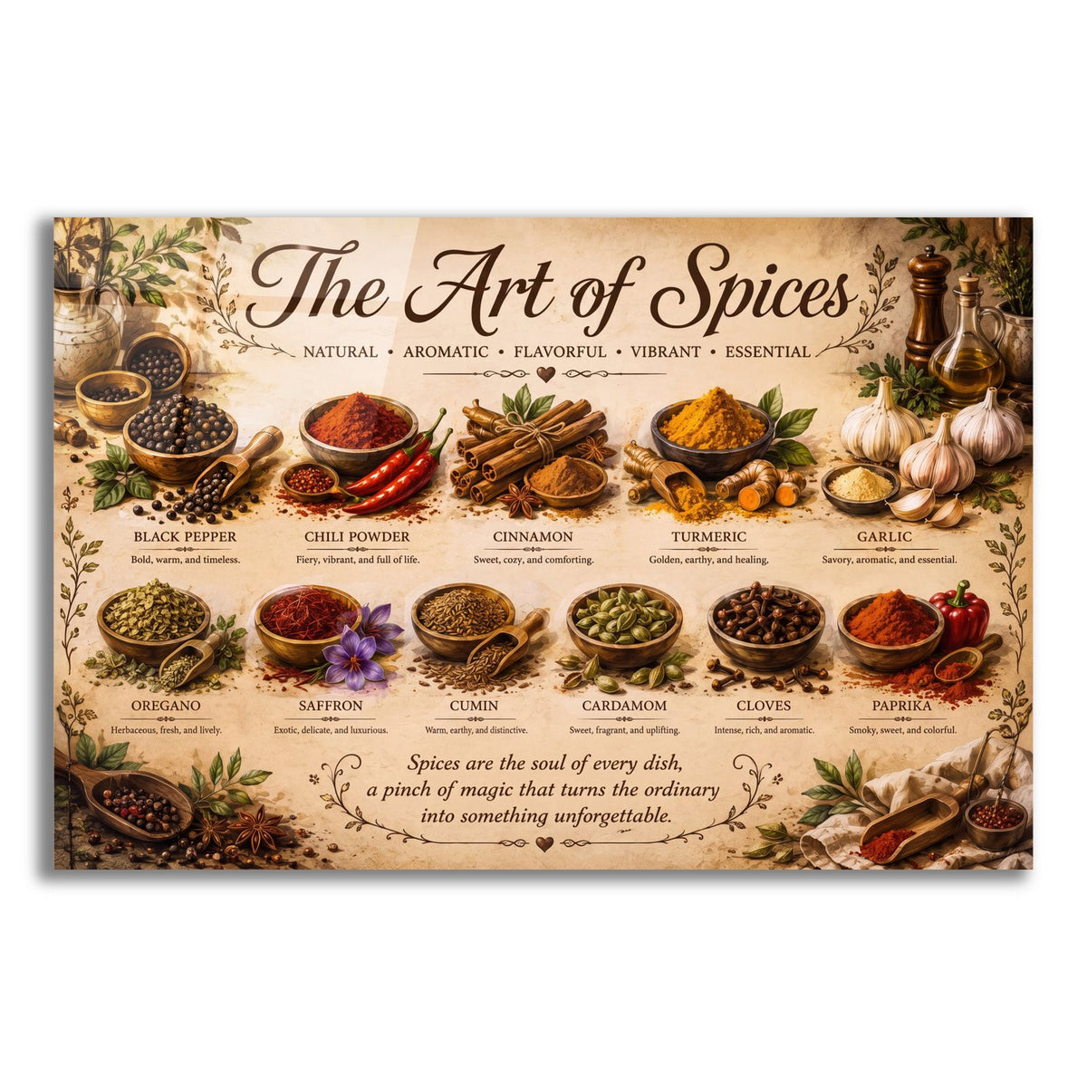 The Art of Spices by Veve acrylic glass wall art