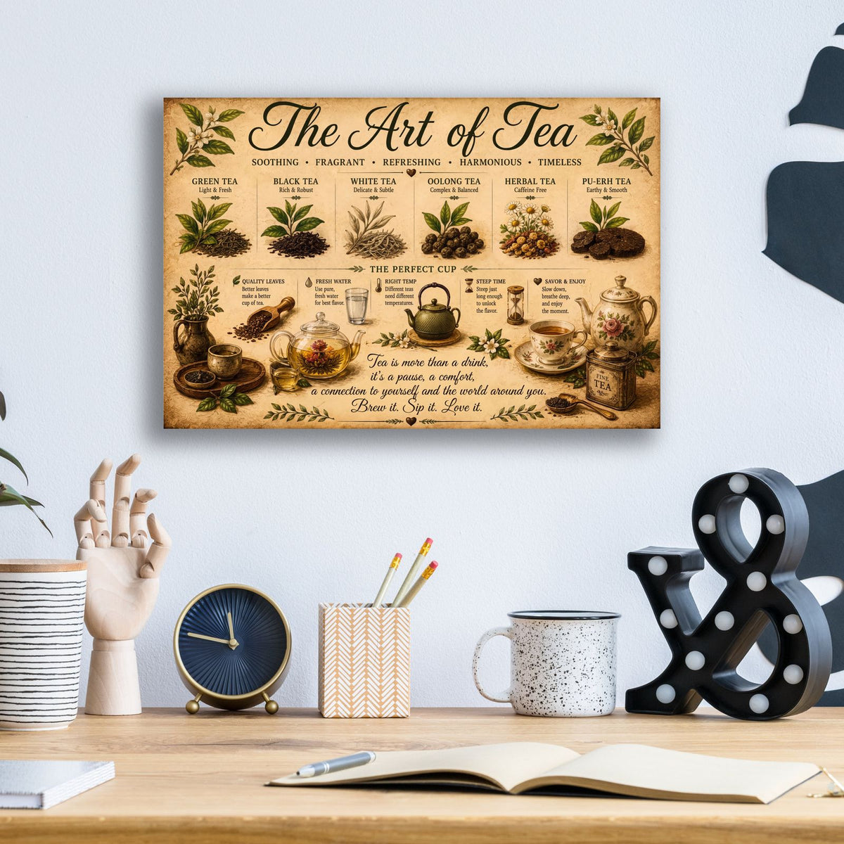 The Art of Tea by Veve - 16x12 acrylic wall art in a room