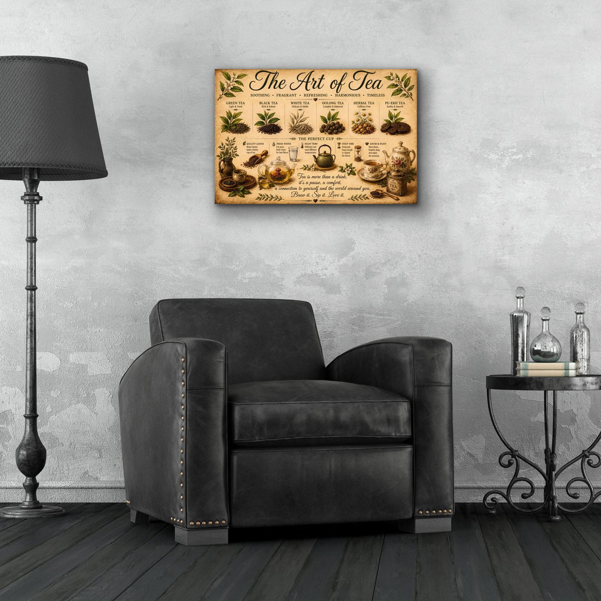 The Art of Tea by Veve - 24x16 acrylic wall art in a room