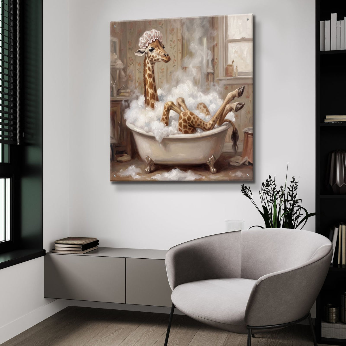 The Long Bath by Veve - 36x36 acrylic wall art in a room