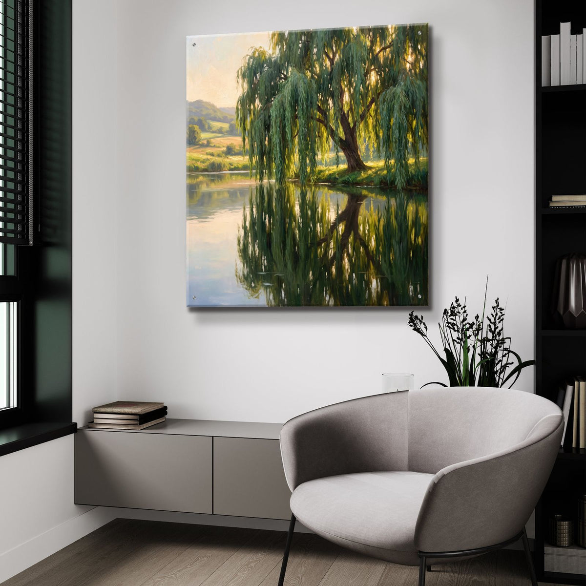 Willow by the Water by Veve - 36x36 acrylic wall art in a room