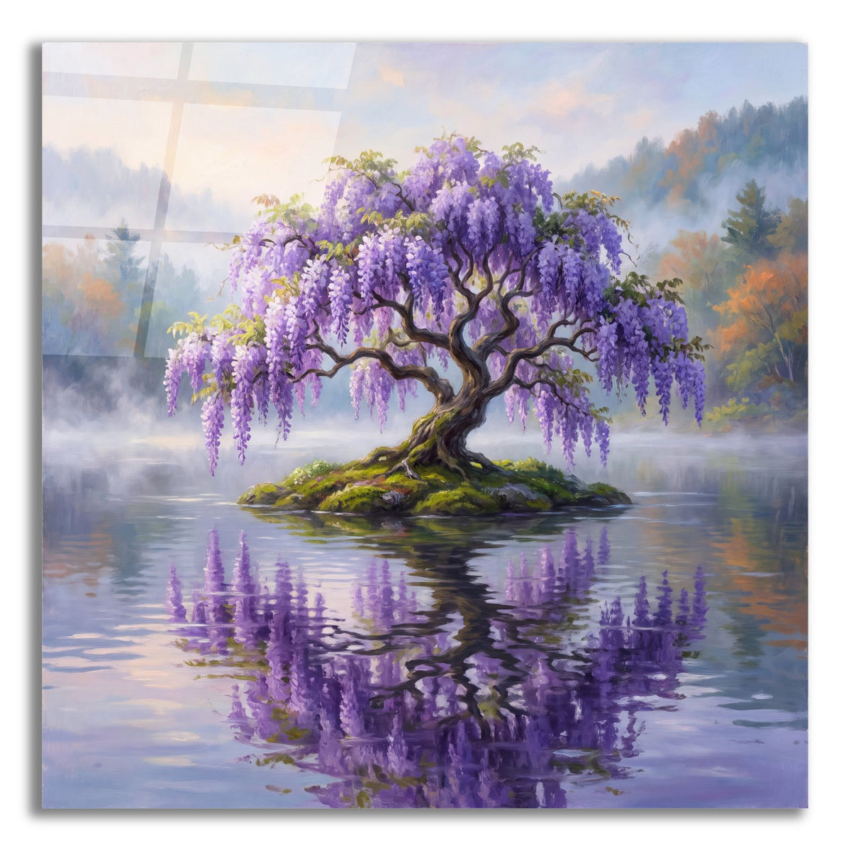 Wisteria Reflections by Veve acrylic glass wall art