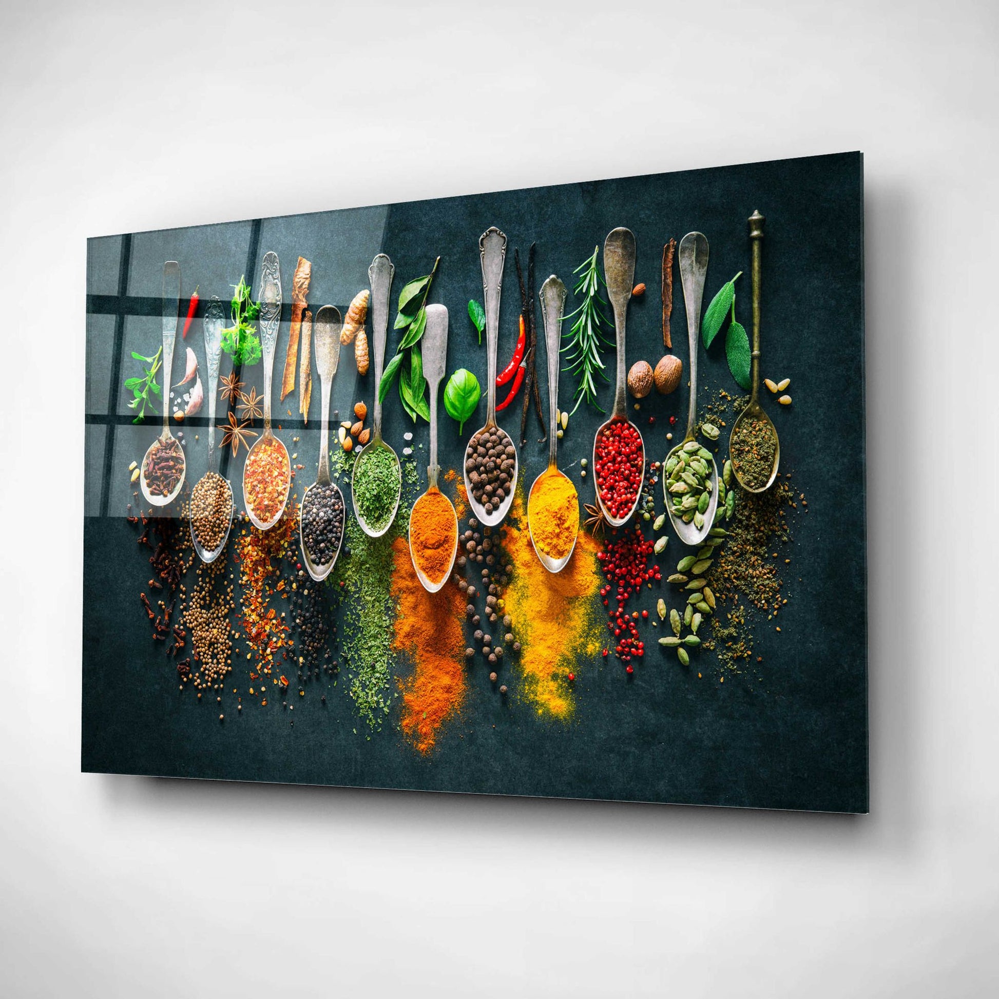 Epic Art 'Colorful Spices,' Acrylic Glass Wall Art,16x12