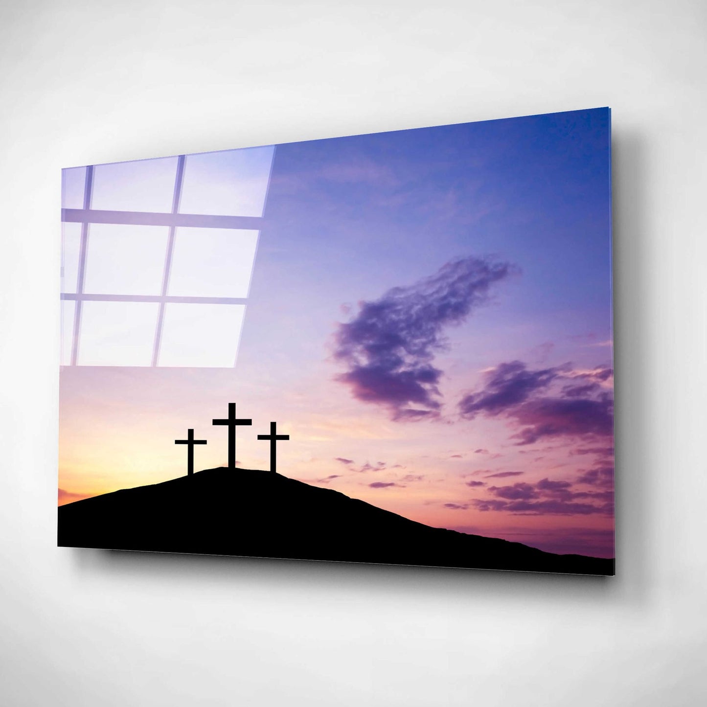 Epic Art 'Three Crosses,' Acrylic Glass Wall Art,16x12