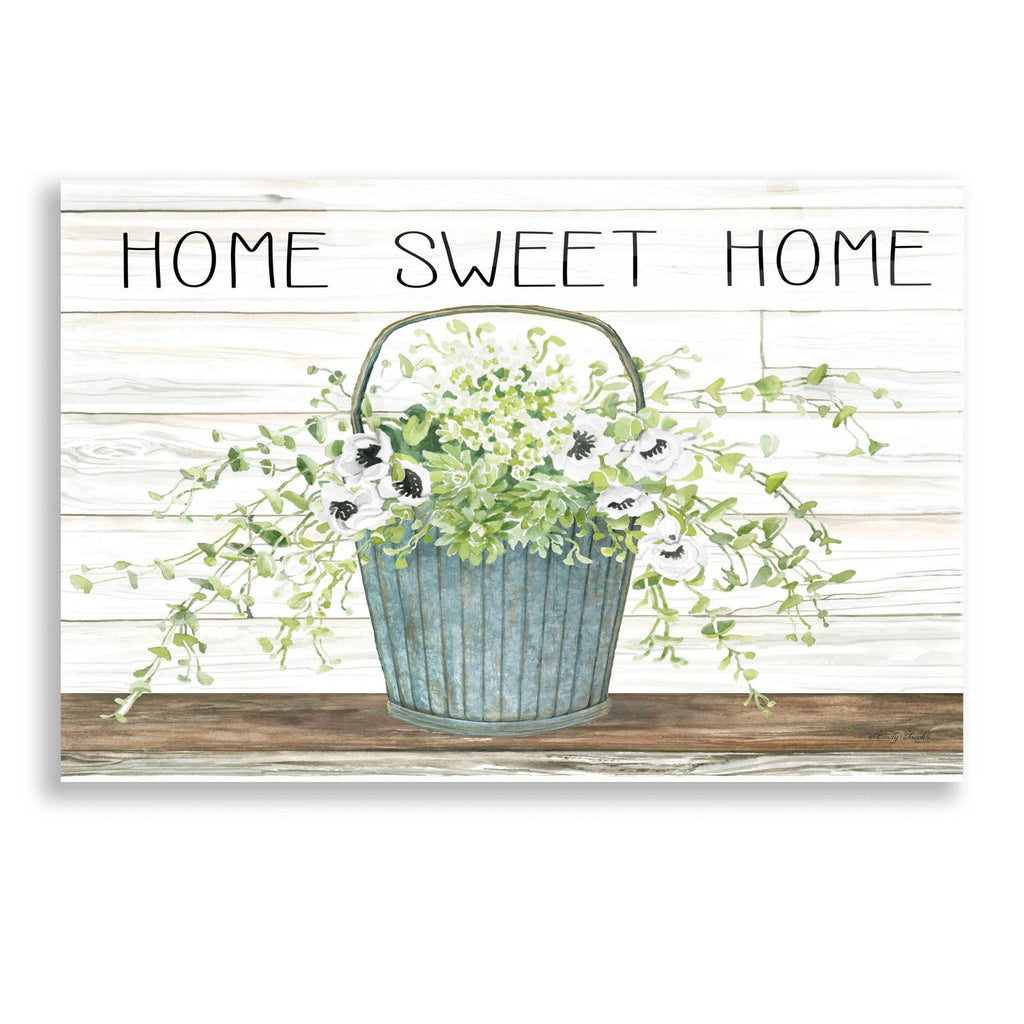 Home Sweet Home Galvanized Bucket by Cindy Jacobs acrylic glass wall art