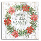 Merry & Bright Wreath by Cindy Jacobs acrylic glass wall art