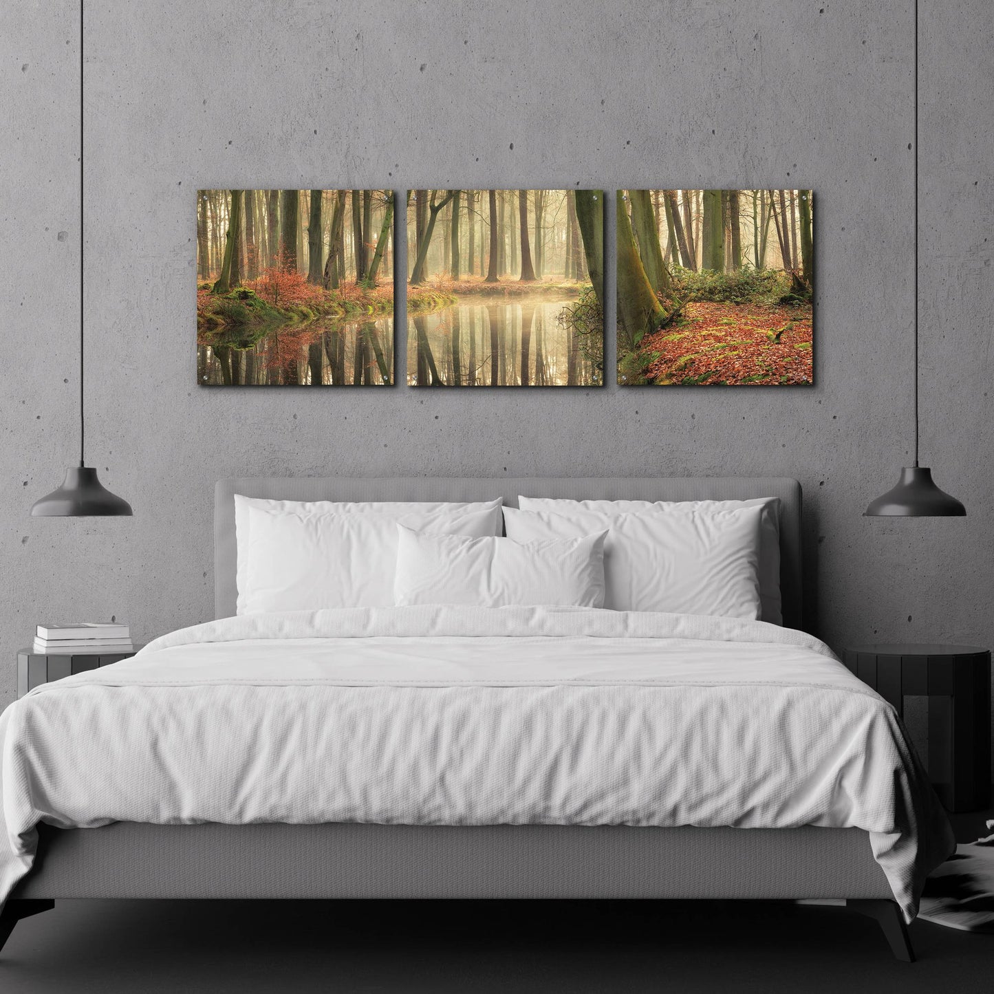 Epic Art 'The Healing Power of Forests' by Martin Podt, Acrylic Glass Wall Art, 3 Piece Set,72x24