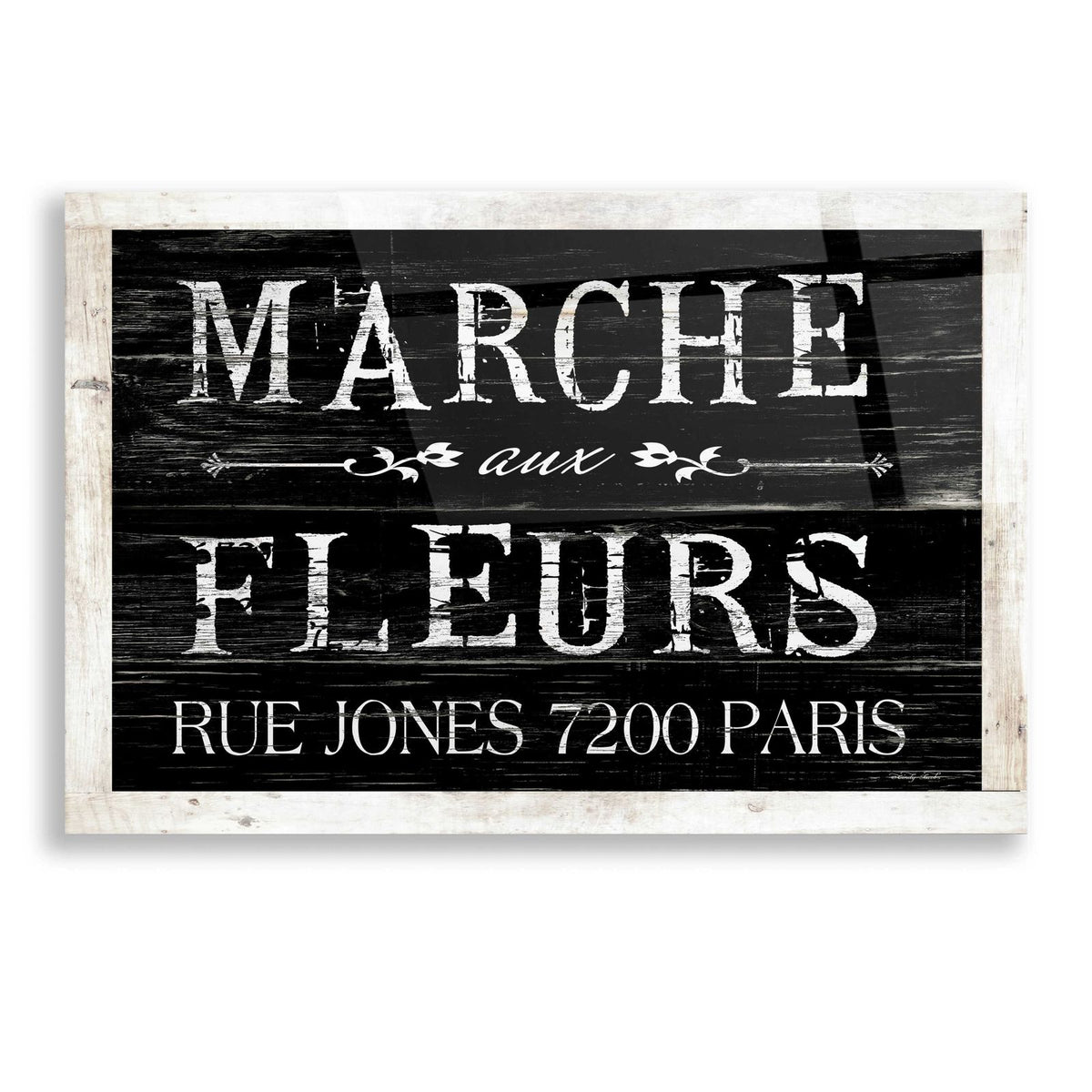 Fleurs Sign II by Cindy Jacobs acrylic glass wall art
