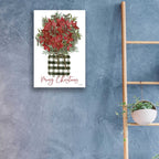 Merry Christmas Poinsettia by Cindy Jacobs - 16x24 acrylic wall art in a room