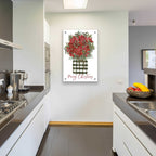 Merry Christmas Poinsettia by Cindy Jacobs - 24x36 acrylic wall art in a room