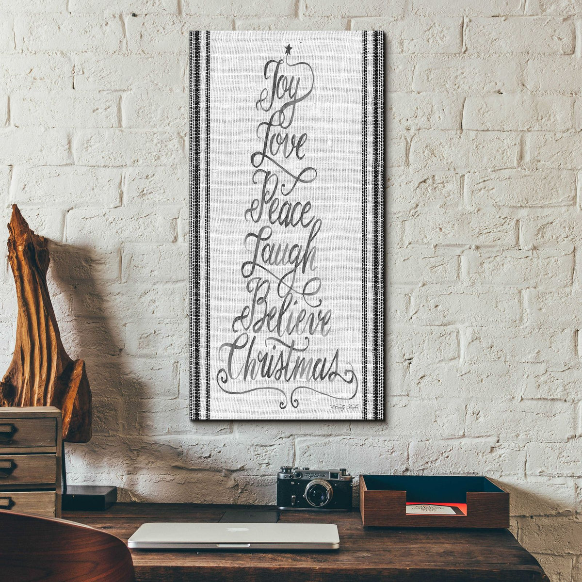 Christmas Word Tree by Cindy Jacobs - 12x24 acrylic wall art in a room