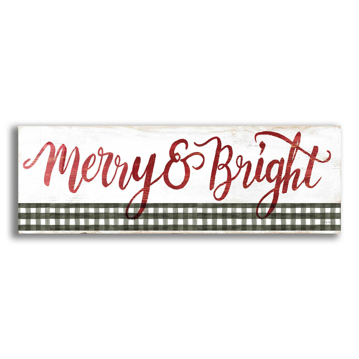 Merry & Bright Gingham by Cindy Jacobs acrylic glass wall art