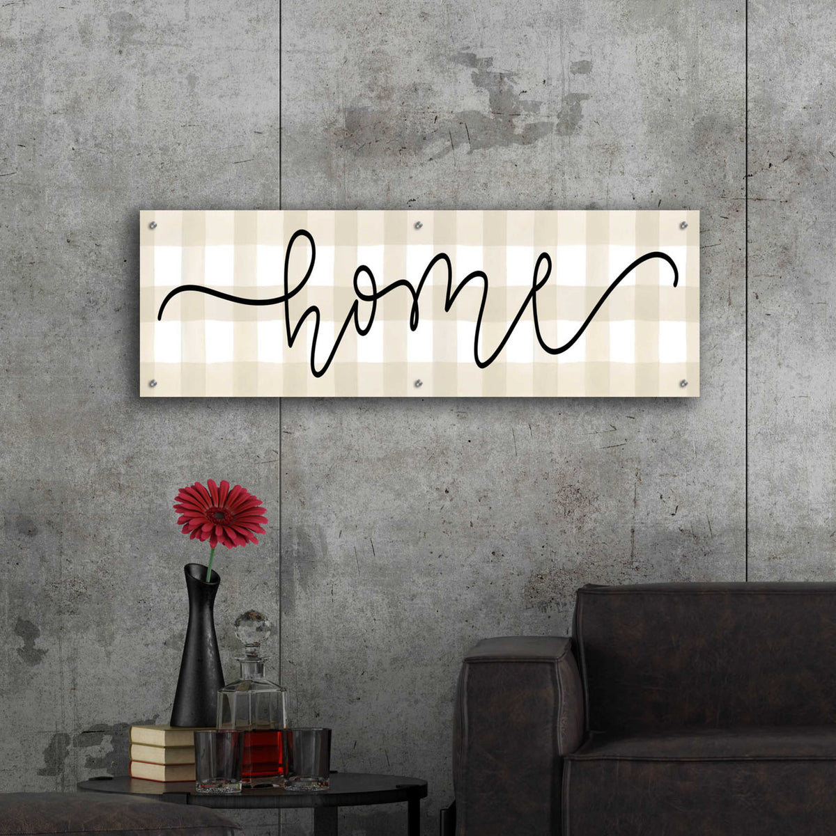 Epic Art 'Home' by Imperfect Dust, Acrylic Glass Wall Art,48x16