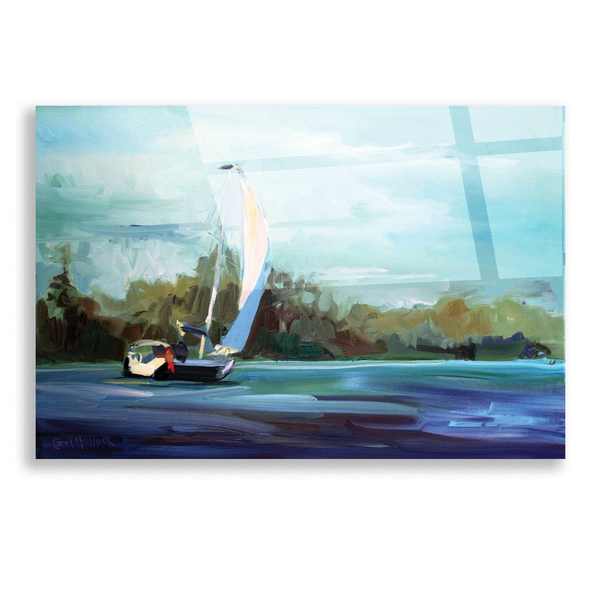 Sailboat by Carol Hallock acrylic glass wall art