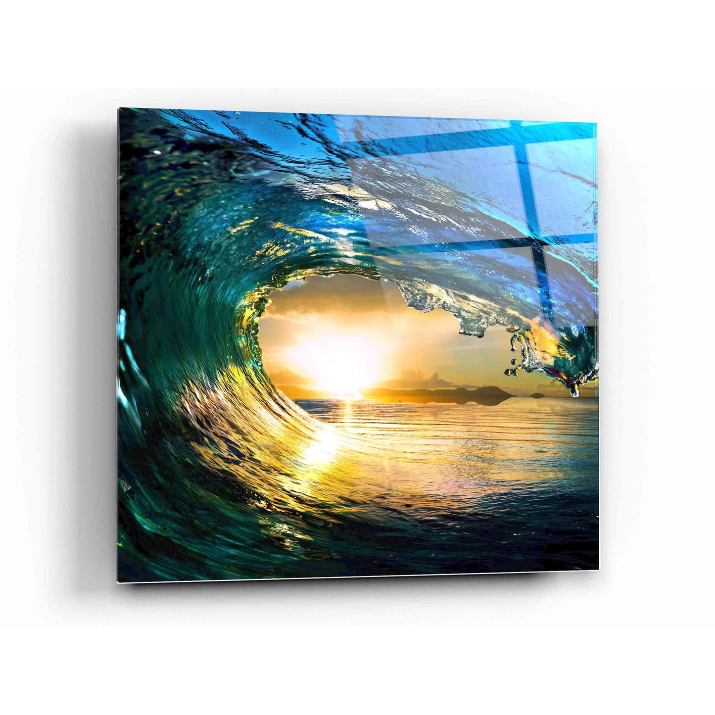 Epic Art 'The Language of Waves' Acrylic Glass Wall Art,12x12