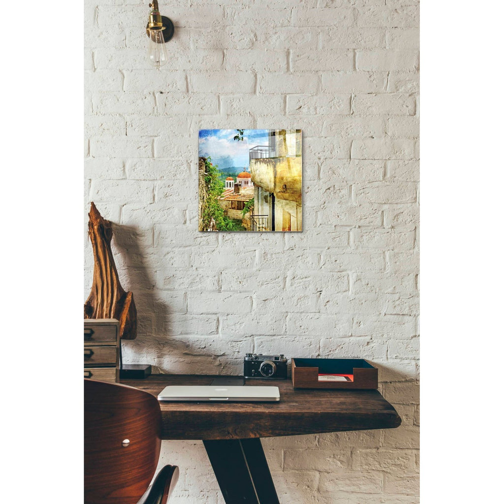 Epic Art 'Santorini II' Acrylic Glass Wall Art,12x12